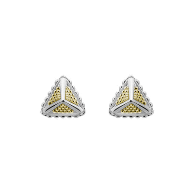 KSL Small Caviar Pyramid Stud Earrings