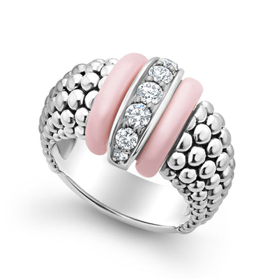 Pink Ceramic,womens ring