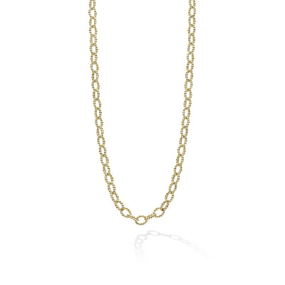 Signature Caviar 18K Gold Petite Link Necklace