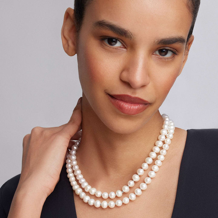 Pearl Double Strand Necklace | Pearl Necklaces
