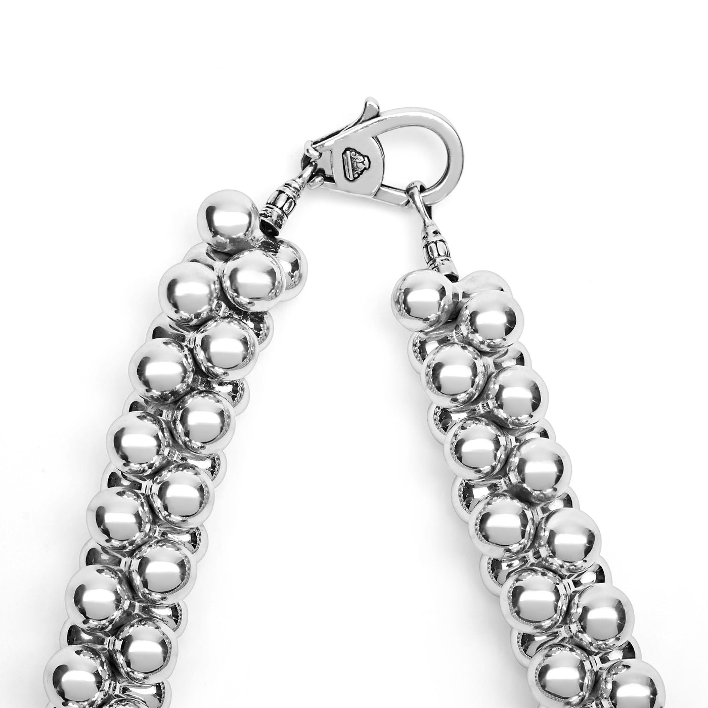22mm sterling silver beaded statement necklace clasp