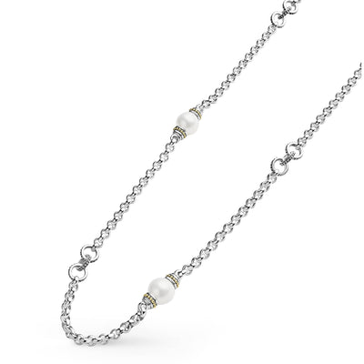 Luna Five Pearl Link Necklace