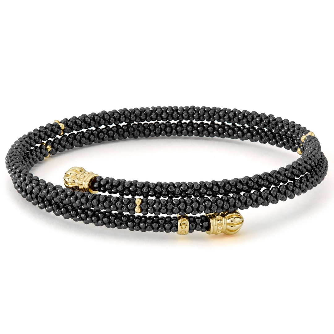 Gold Wrap Bracelet Black Caviar LAGOS Jewelry