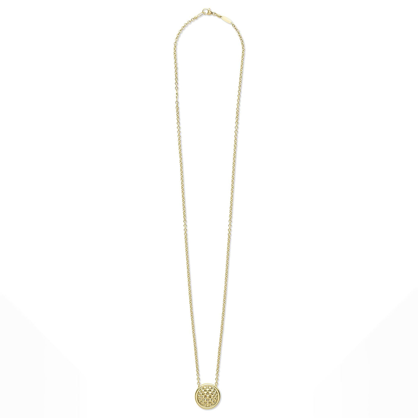 Meridian 18K Gold Circle Pendant Necklace