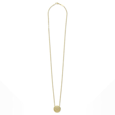Meridian 18K Gold Circle Pendant Necklace