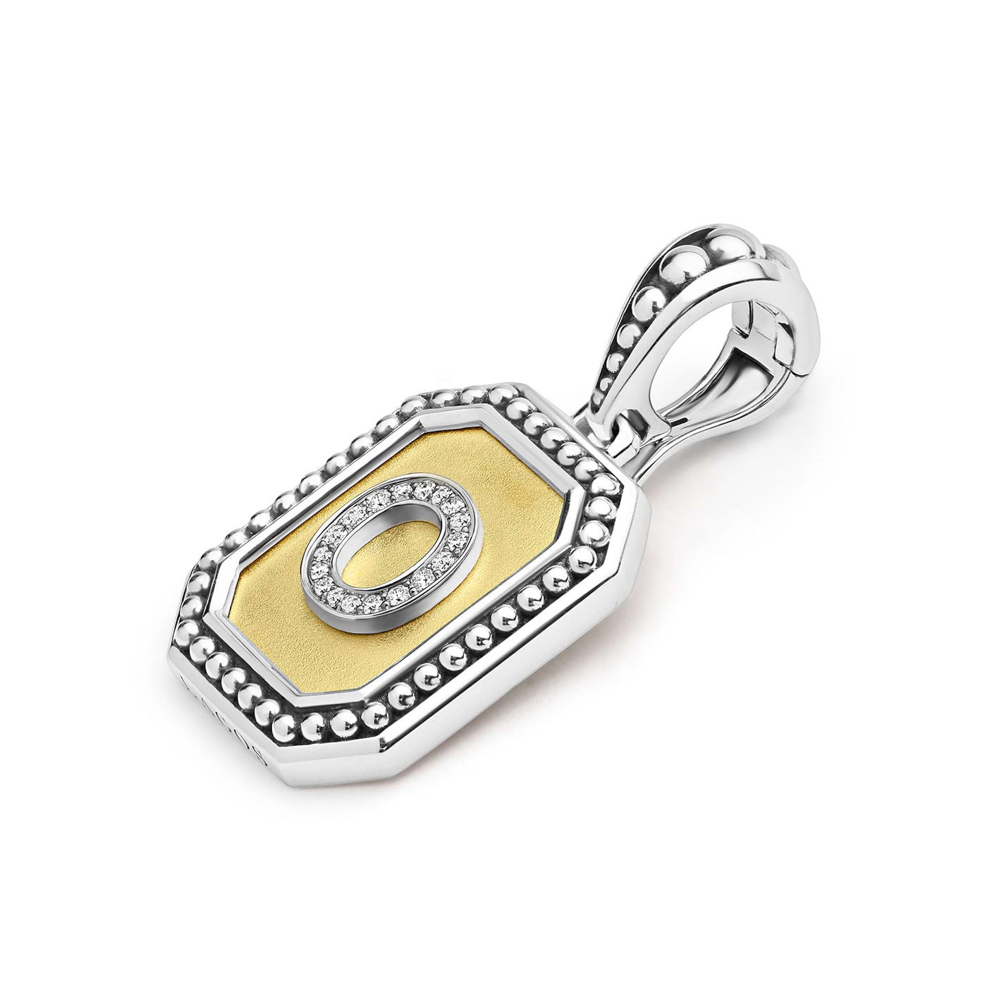 Octagon Diamond O Initial Charm | LAGOS Jewelry