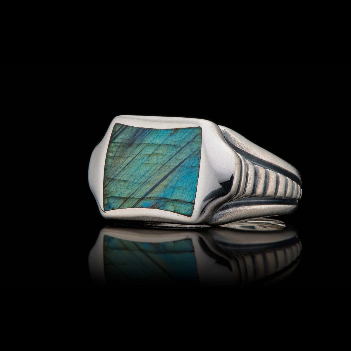 Labradite Silver Ring 12