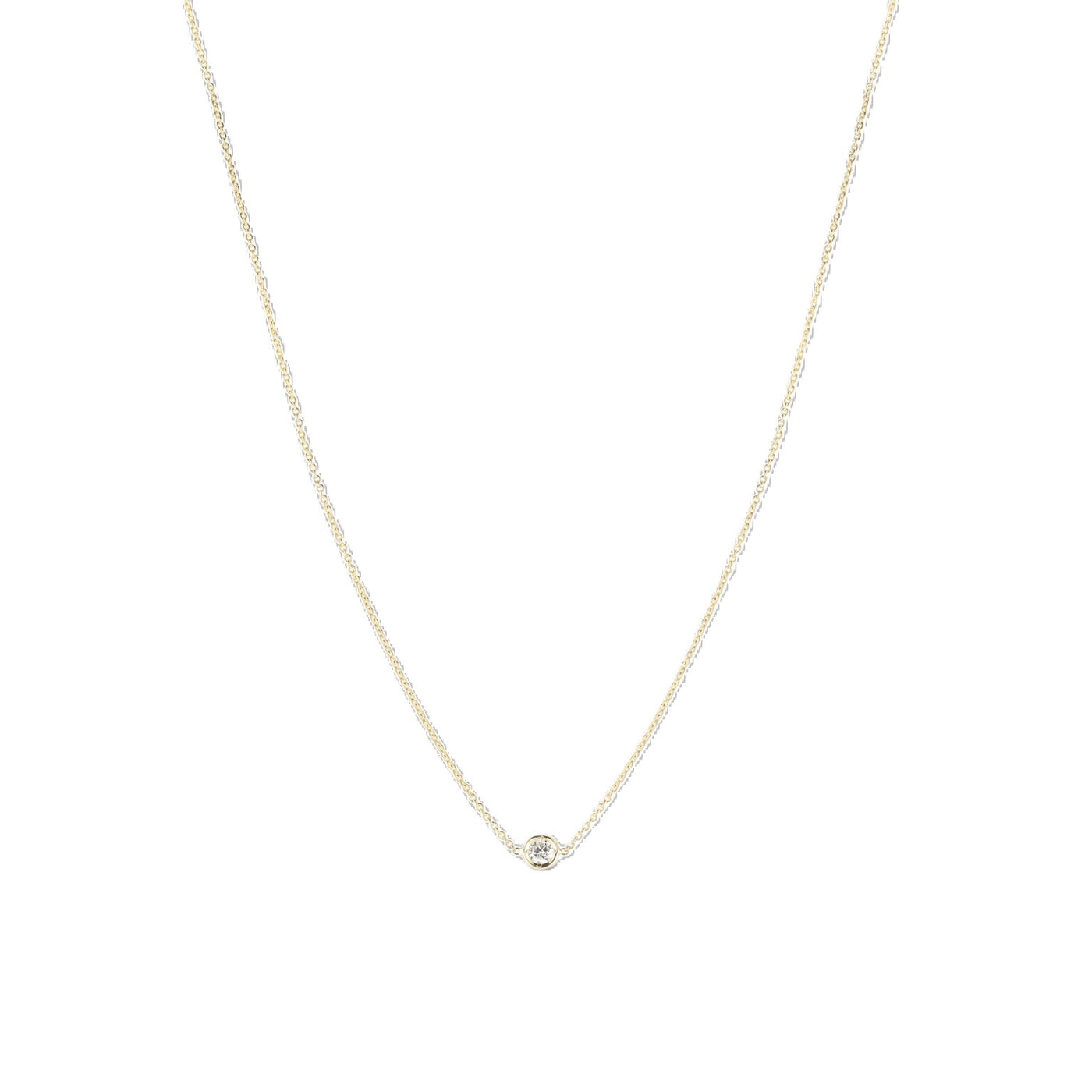 18K YELLOW GOLD DIAMONDS BY THE INCH SINGLE STATION NECKLACE