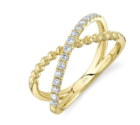 0.27CT DIAMOND BRIDGE RING
