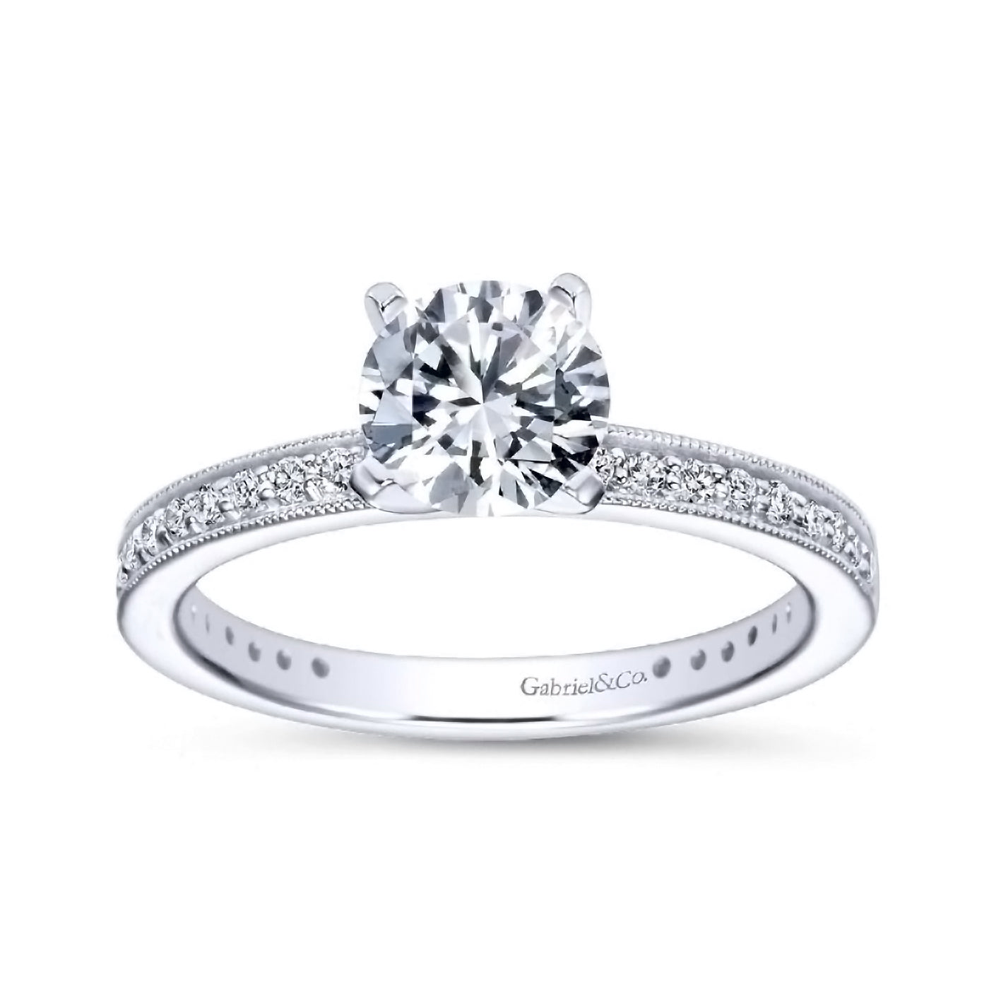 White Gold Diamond Semi Mount Engagement Ring
