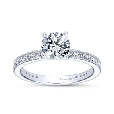 White Gold Diamond Semi Mount Engagement Ring