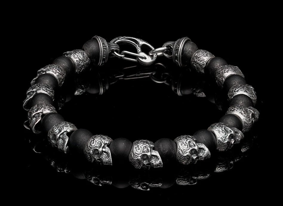 Shaman Black onyx and Sterling silver bracelet