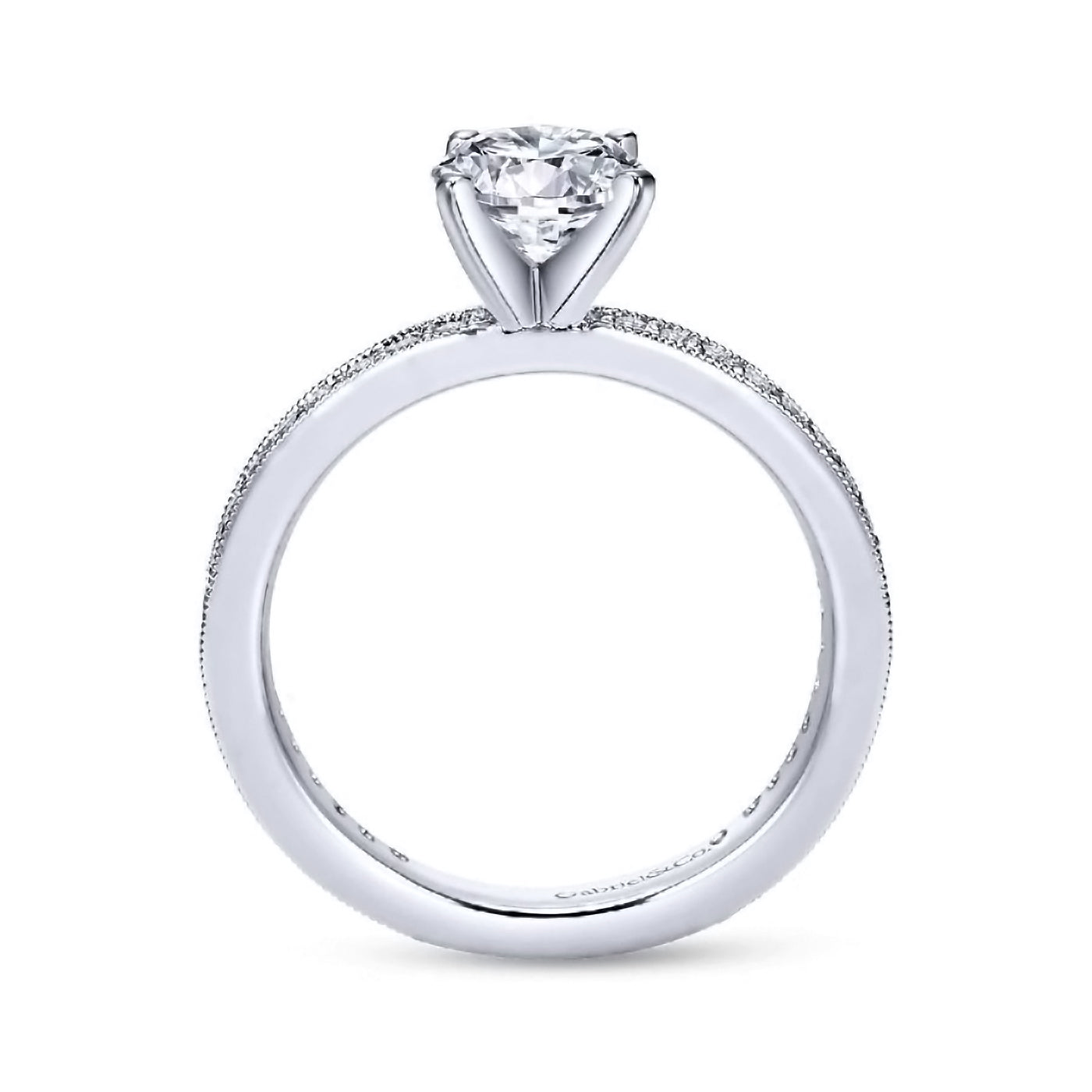 White Gold Diamond Semi Mount Engagement Ring