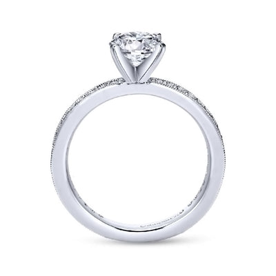 White Gold Diamond Semi Mount Engagement Ring