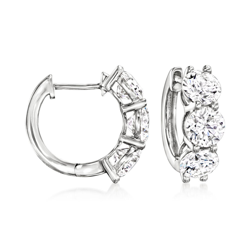 14KWG 0.50CTW FOF DIA 6 STONE HUGGIE EARRING