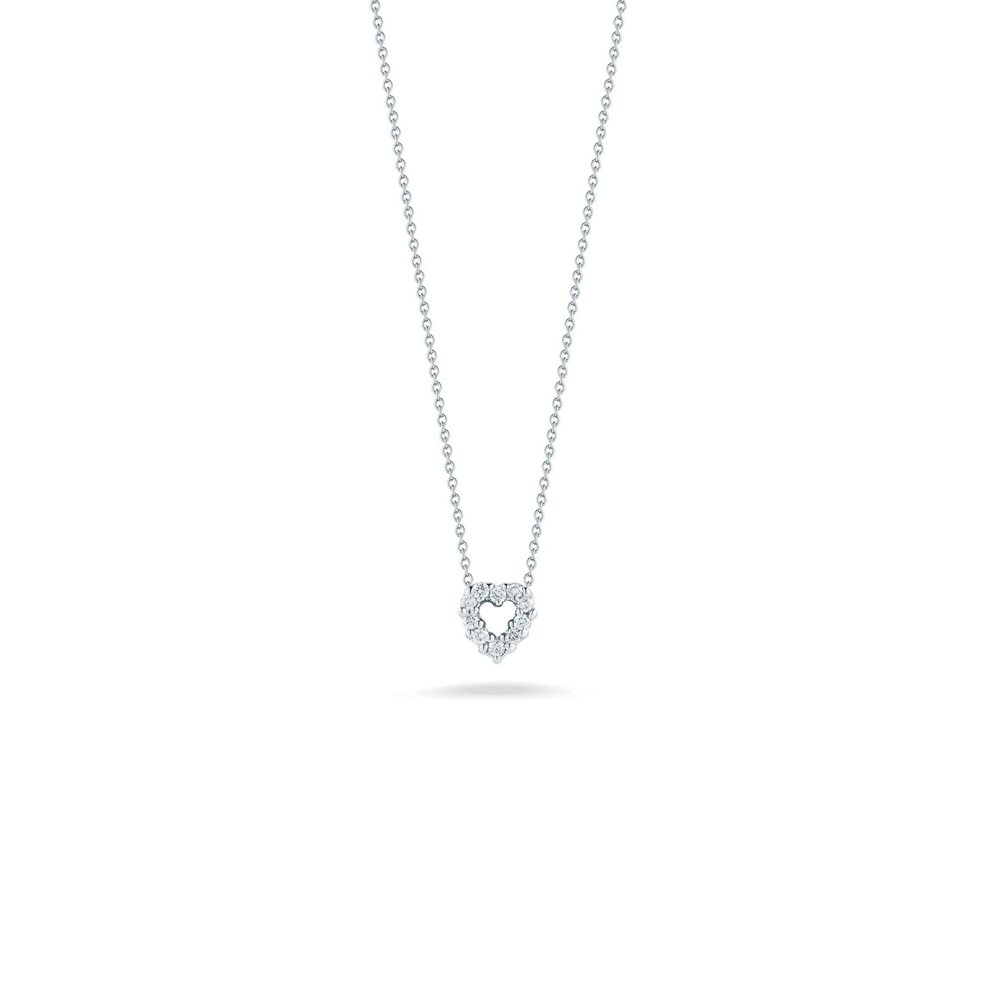 18K WHITE GOLD TINY TREASURES DIAMOND HEART NECKLACE
