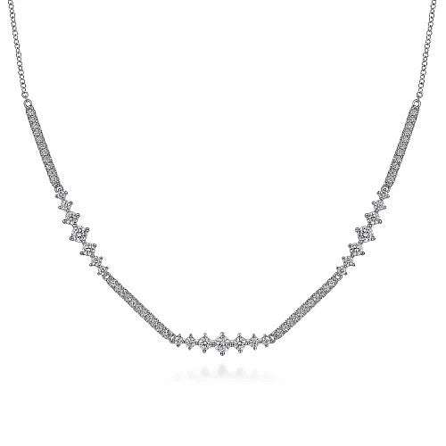 14K White Gold Diamond Necklace