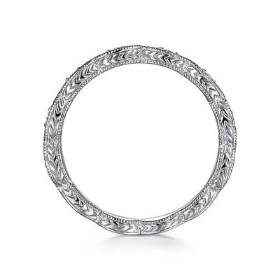 14K White Gold Diamond Bujukan Marquise Station Ring