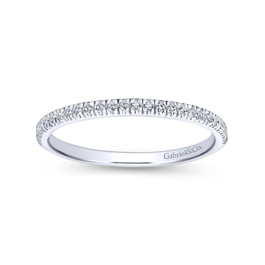 14K White Gold Matching Wedding Band