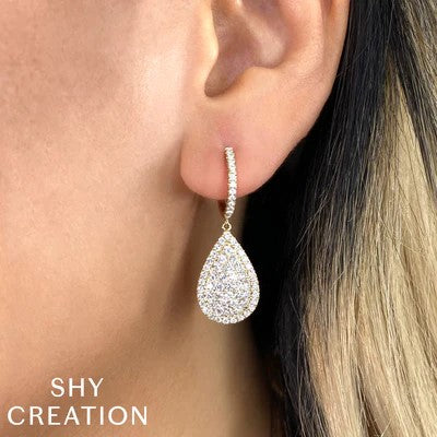 2.18CT DIAMOND PEAR EARRING