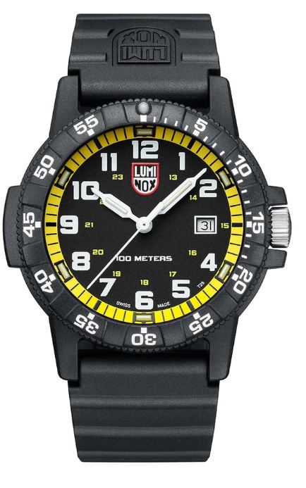 Leatherback Sea Turtle Giant Black / Yellow, 44 mm