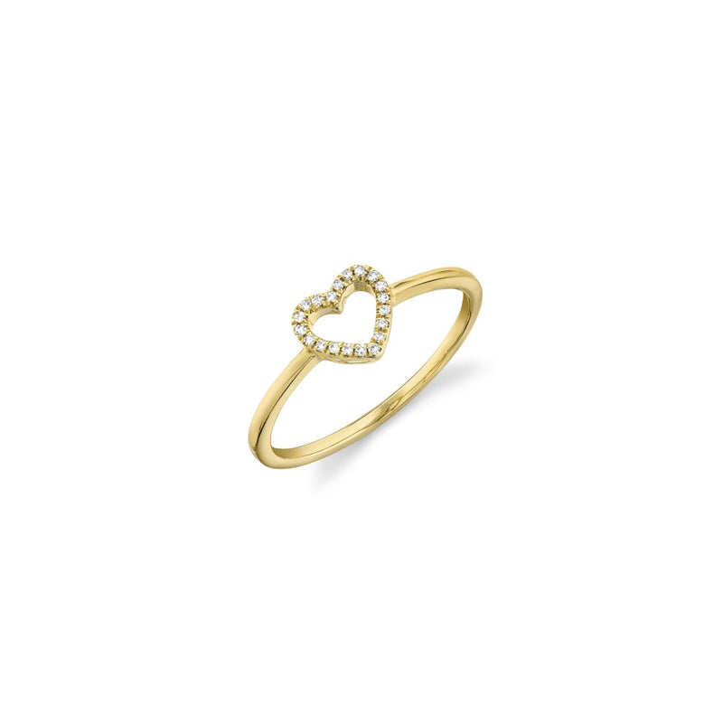 0.04CT DIAMOND HEART RING