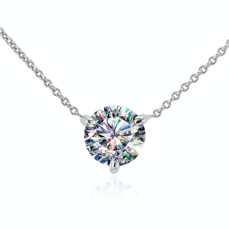 14KWG 1.00CT FOF RD DIA SOL PEND ON CHAIN