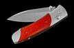 Titanium pocketknife with stainless blade and cocobolo wood