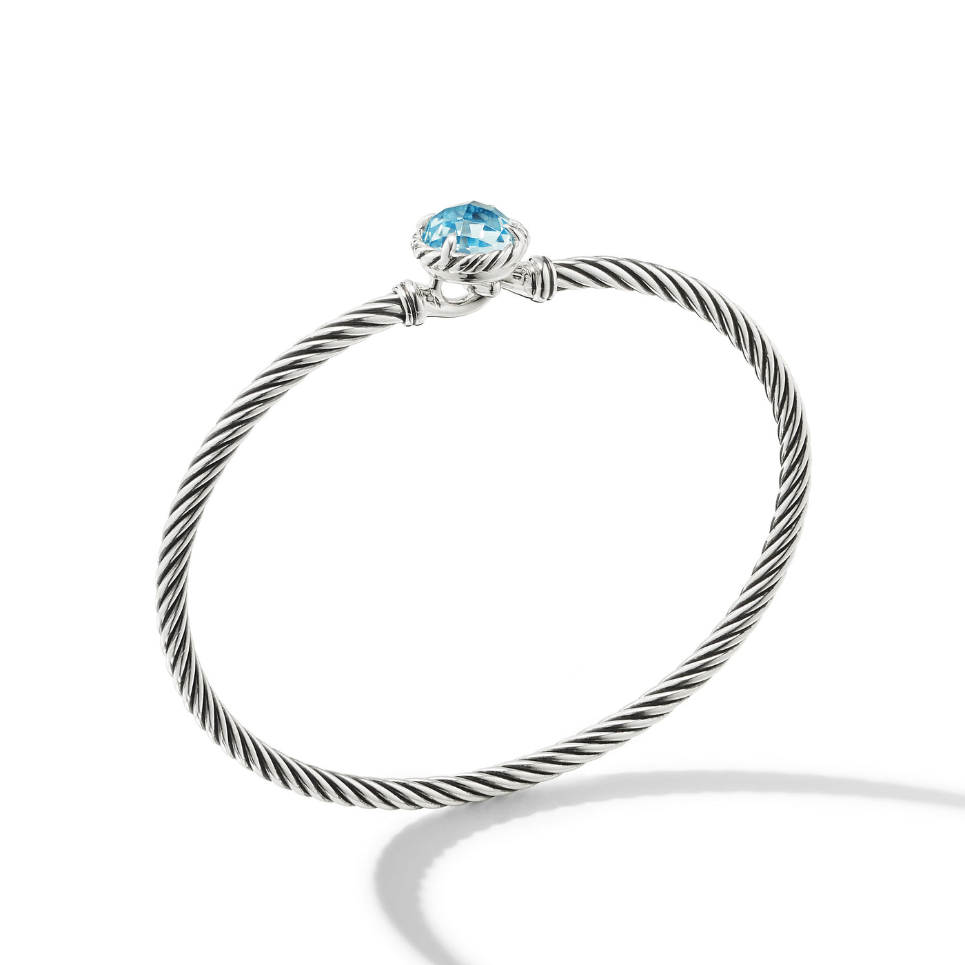 Petite Chatelaine® Bracelet in Sterling Silver with Blue Topaz\, 3mm