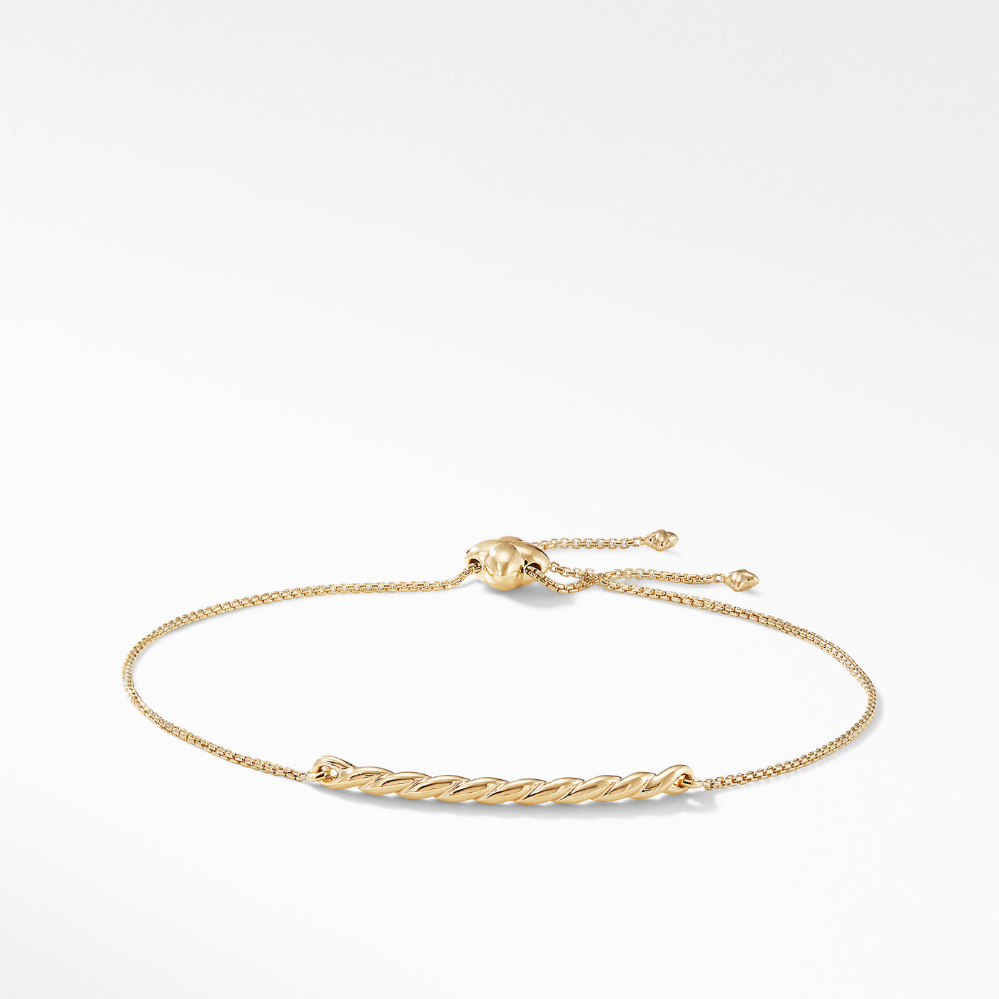 Petite Station Chain Bracelet in 18K Yellow Gold\, 1mm