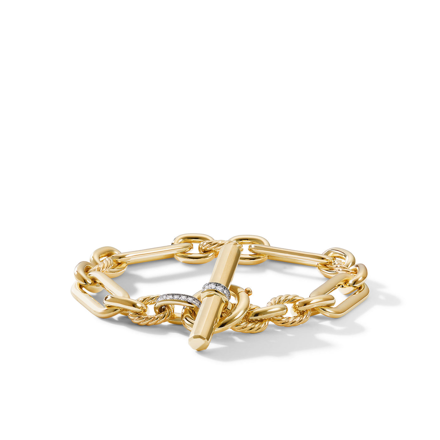 Lexington Chain Bracelet in 18K Yellow Gold with Diamonds\, 9.8mm