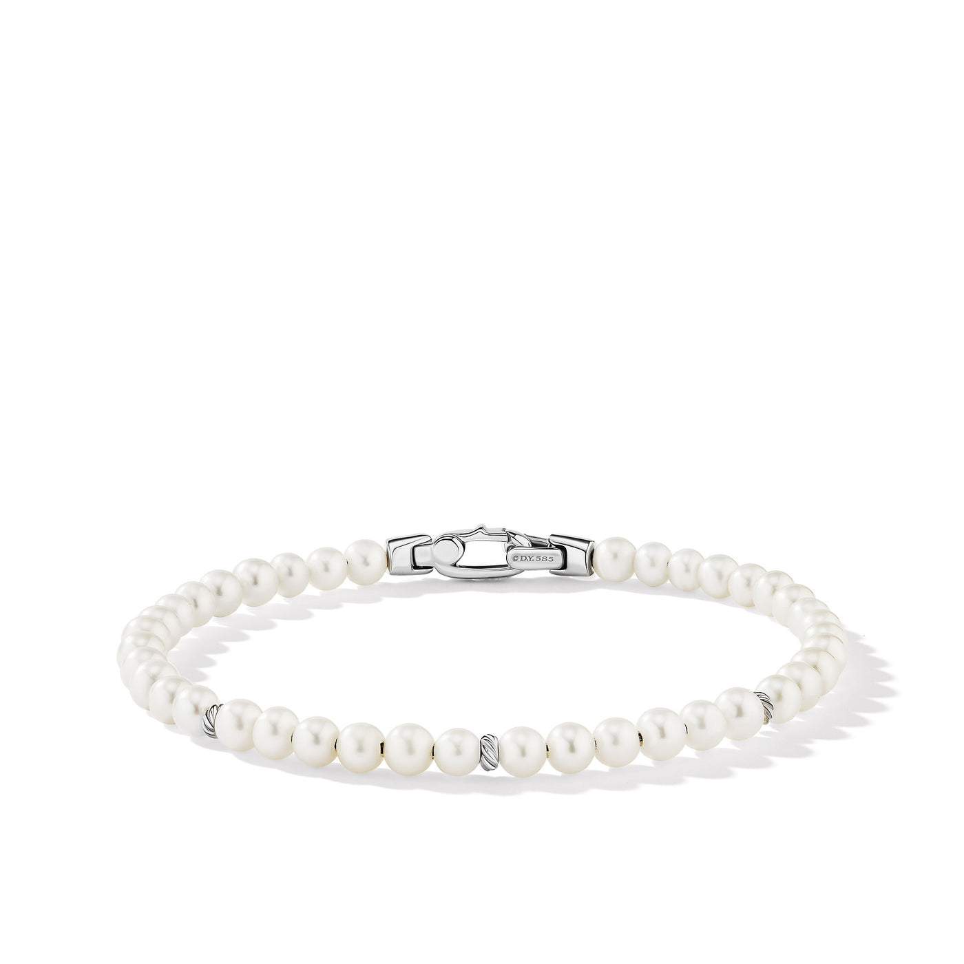 Bijoux Spiritual Beads Bracelet with Pearls and Sterling Silver\, 4mm