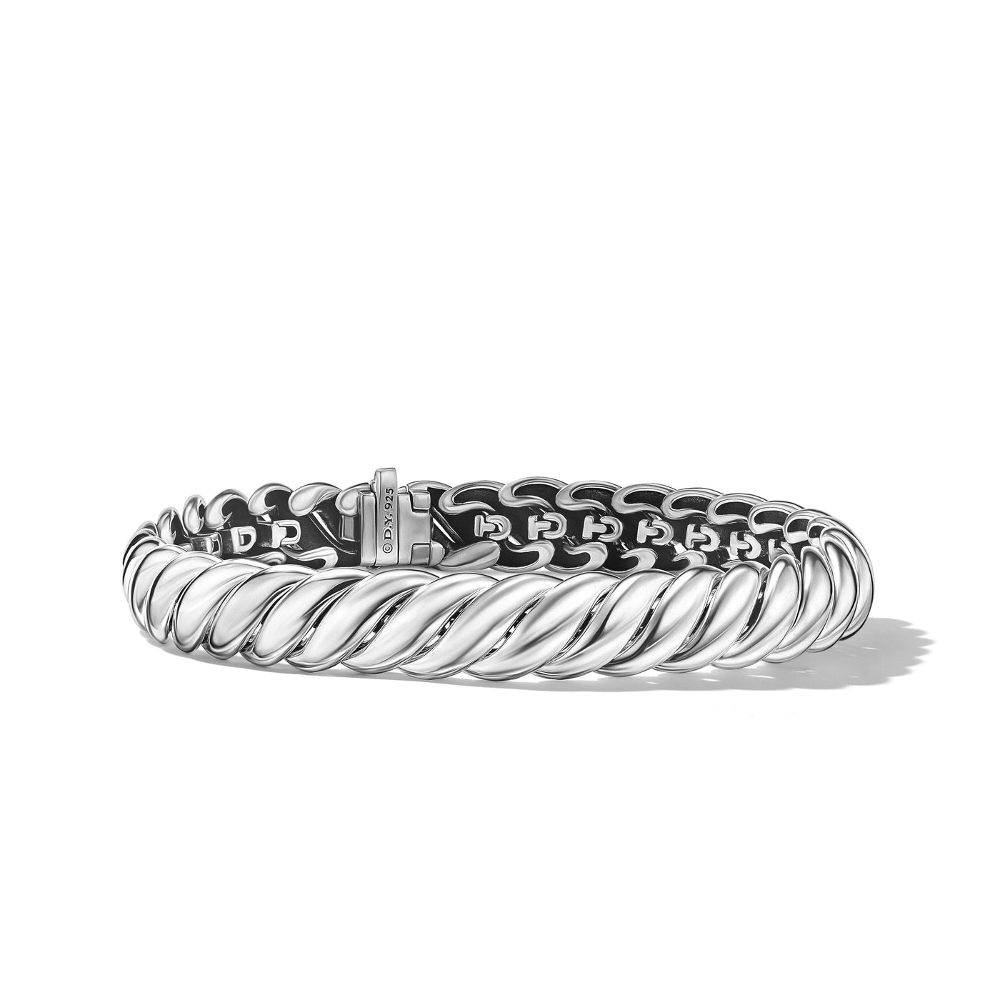 Sculpted Cable Bracelet in Sterling Silver\, 8.5mm