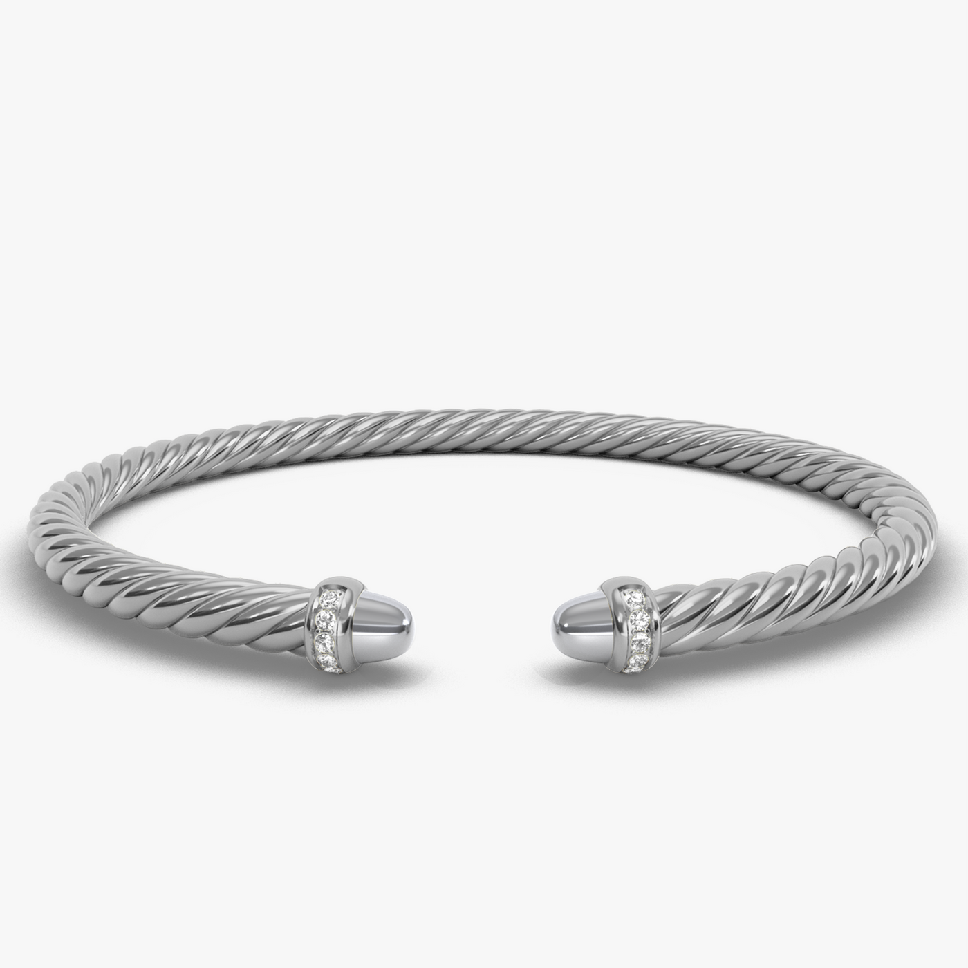 4MM MODERN CABLE FLEX BRACELET DI SIL