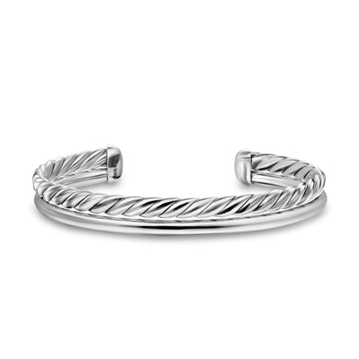 DY Mercer® Two Row Cuff Bracelet in Sterling Silver, 8mm