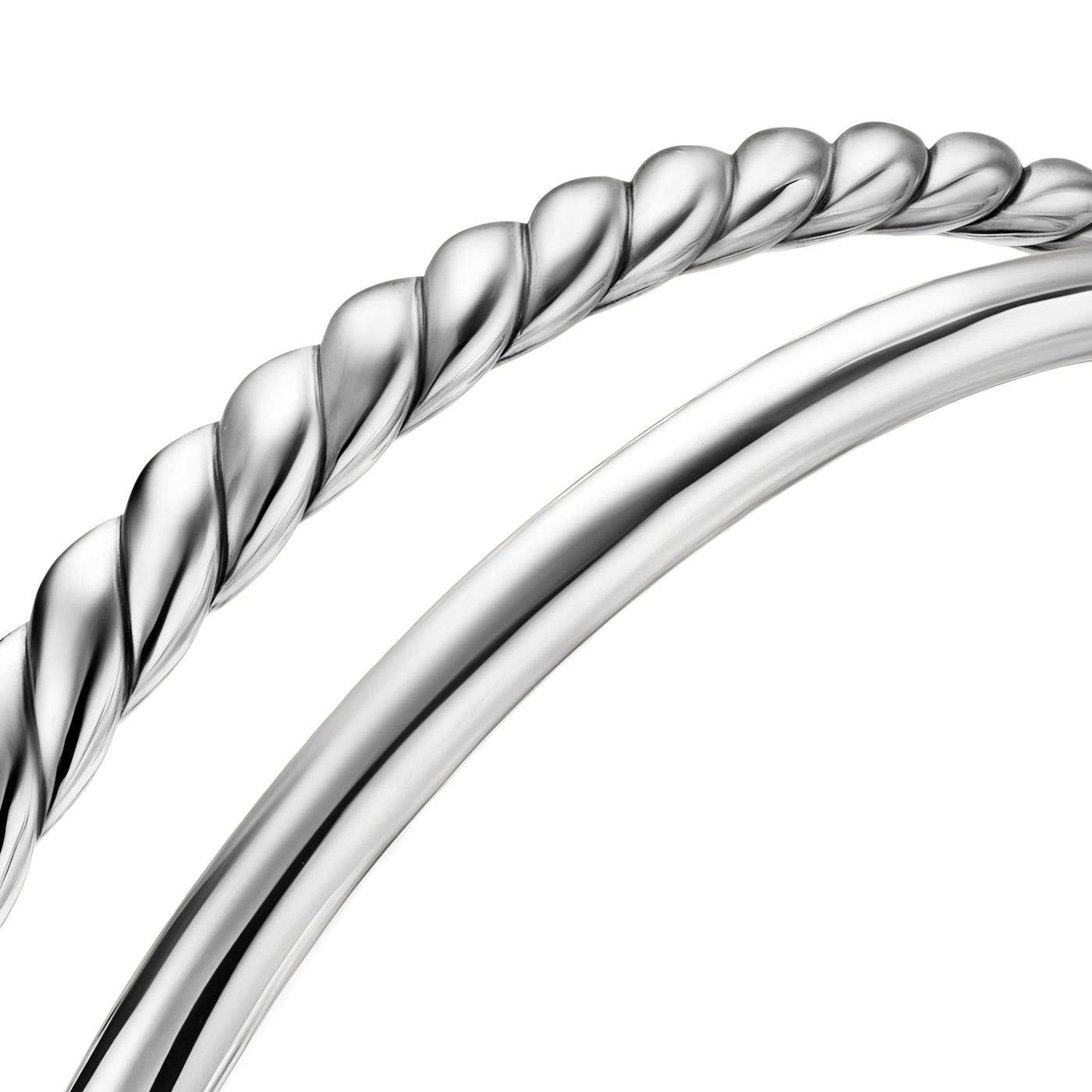 DY Mercer® Two Row Cuff Bracelet in Sterling Silver, 8mm
