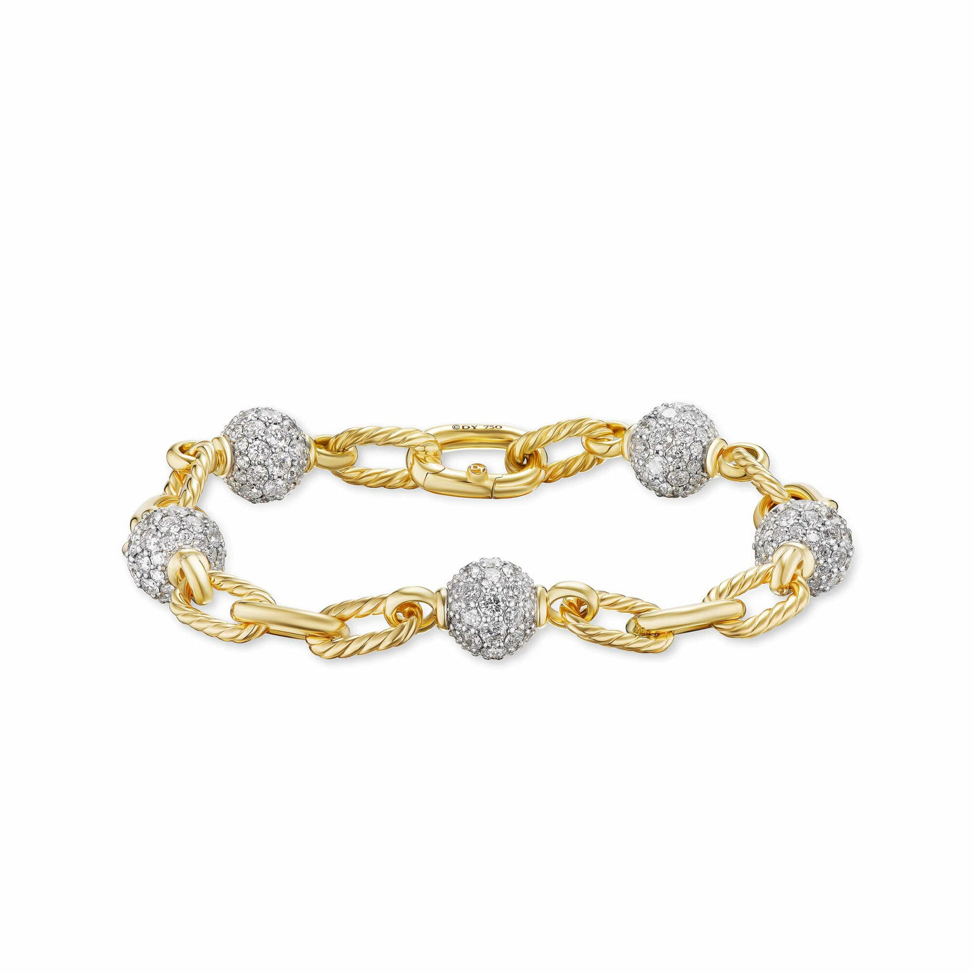 Madison Pave Bead Chain Bracelet  4.63