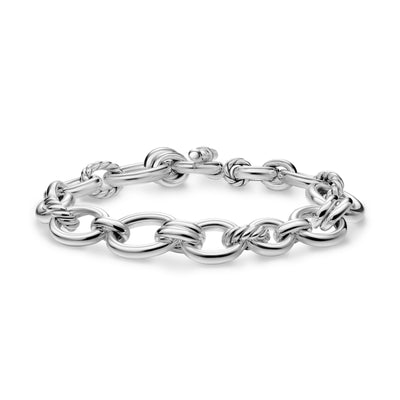 DY Mercer® Chain Bracelet in Sterling Silver with Diamonds, 8mm