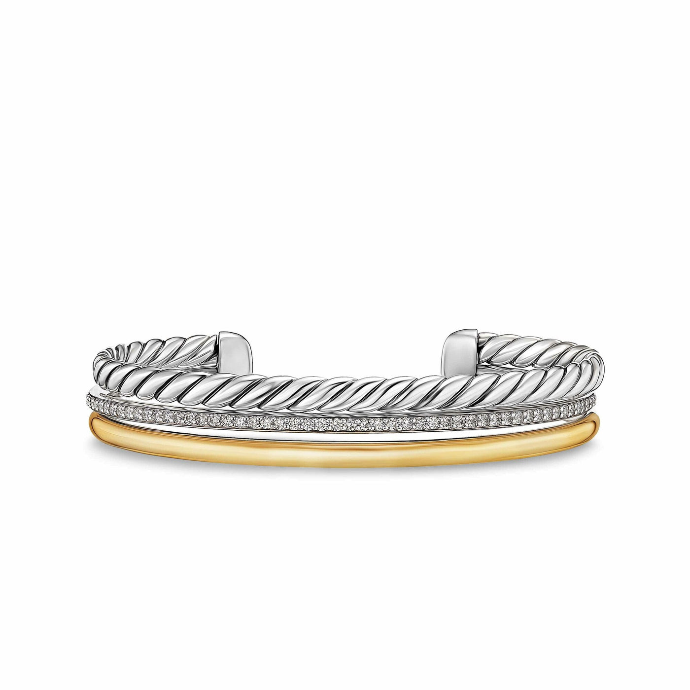 10MM MERCER 3-ROW BRACELET DI SIL/18K