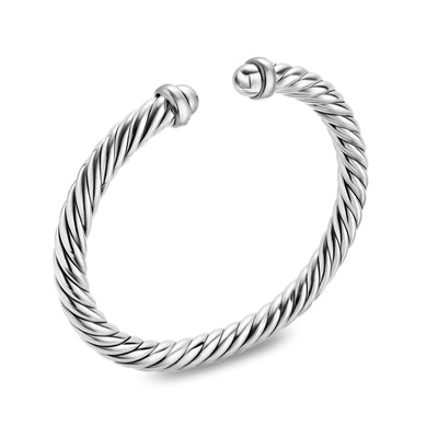 Cable Flex® Bracelet in Sterling Silver, 6mm