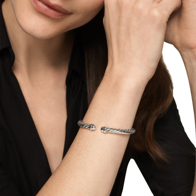 Cable Flex® Bracelet in Sterling Silver, 6mm