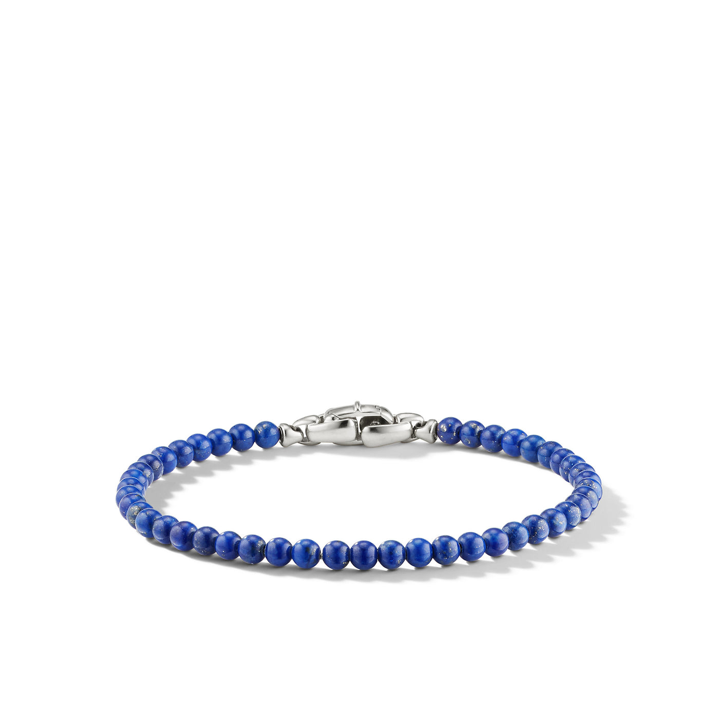 Spiritual Beads Bracelet in Lapis with Sterling Silver\, 4mm