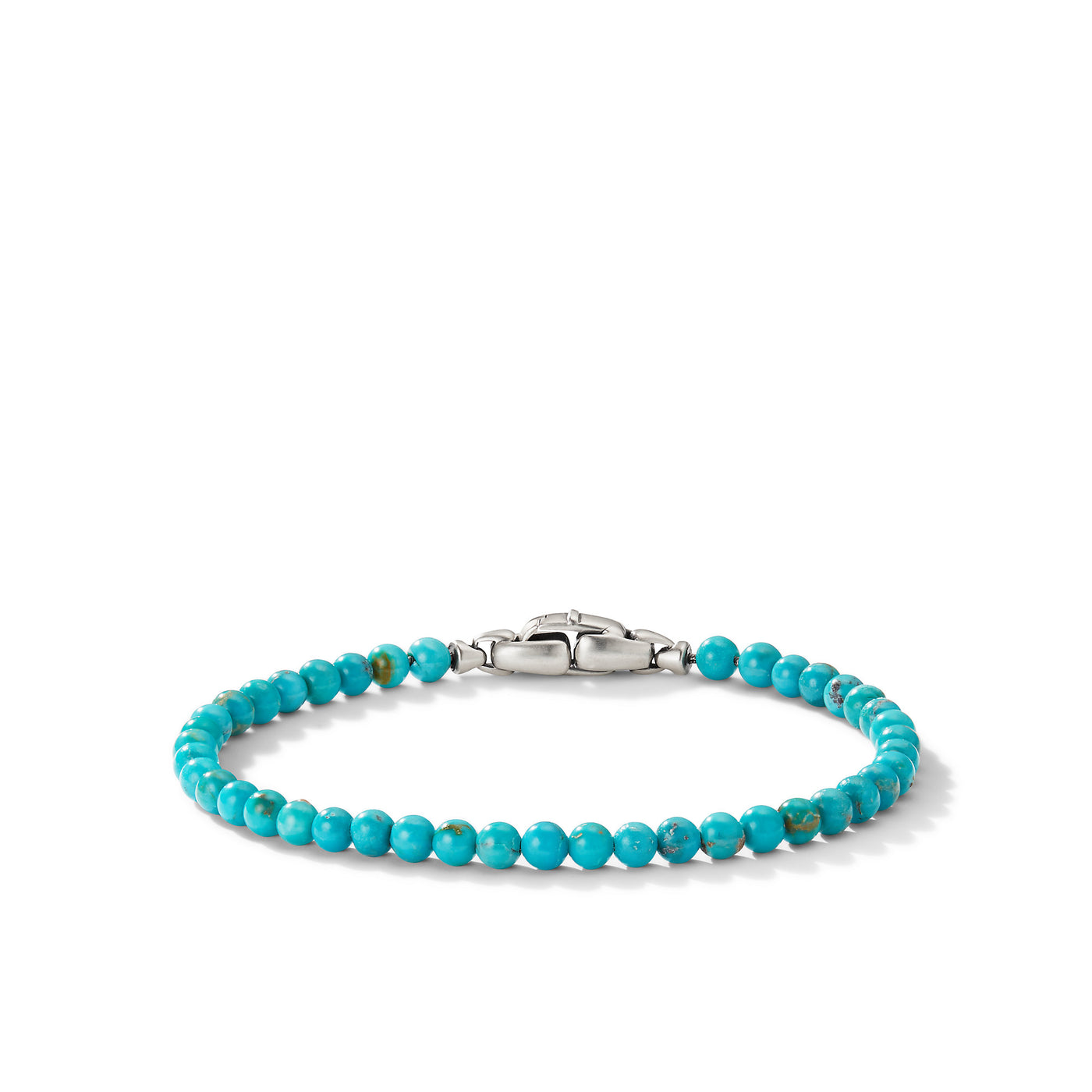 Spiritual Beads Bracelet in Turquoise with Sterling Silver\, 4mm