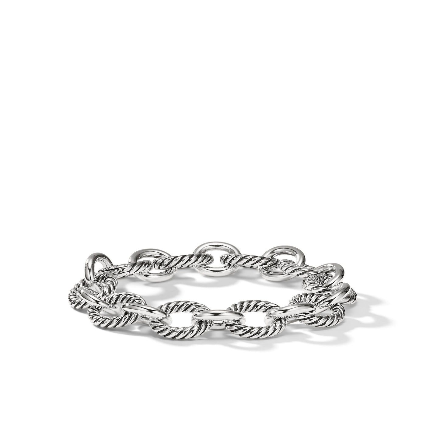 Oval Link Chain Bracelet in Sterling Silver\, 12mm