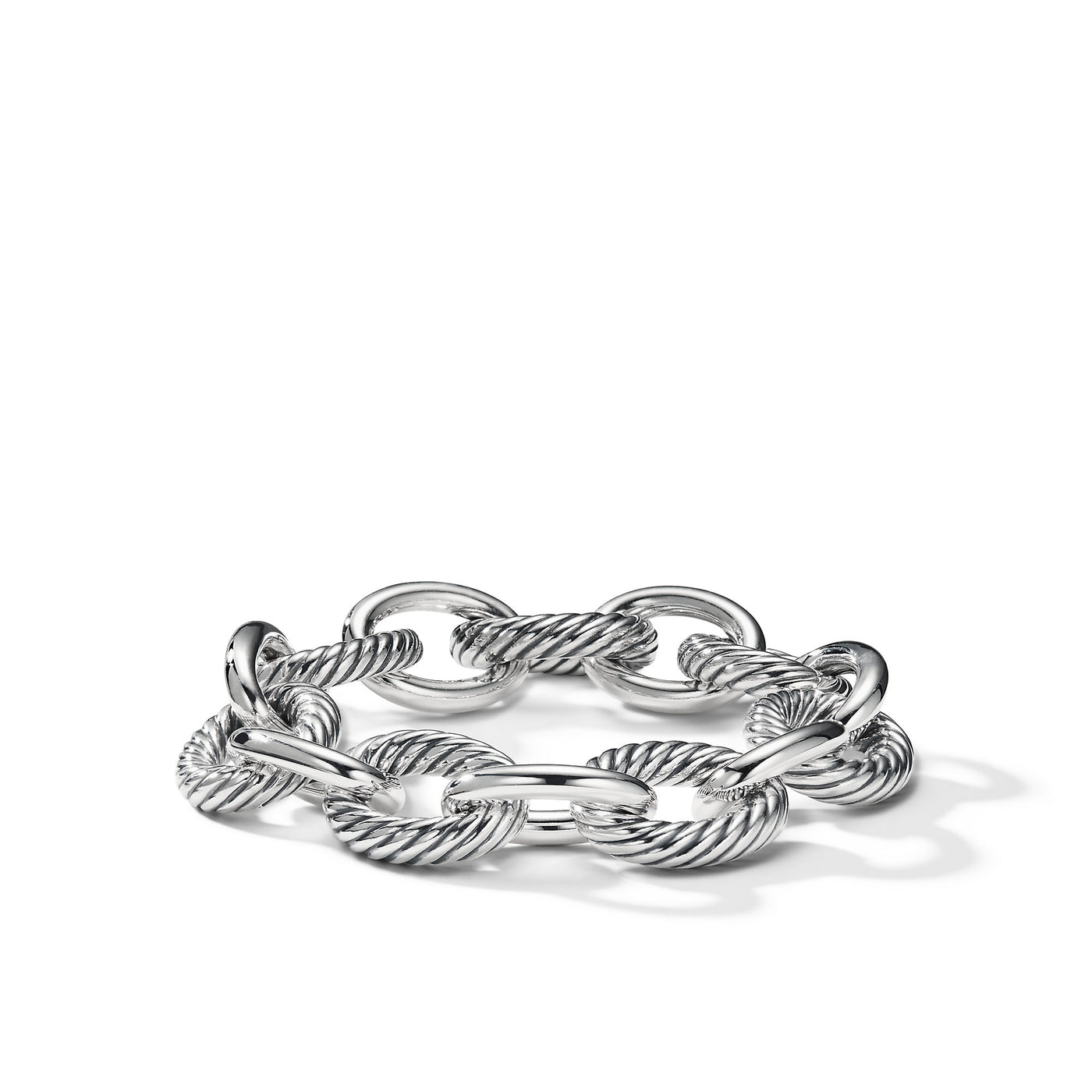 Oval Link Chain Bracelet in Sterling Silver\, 17mm