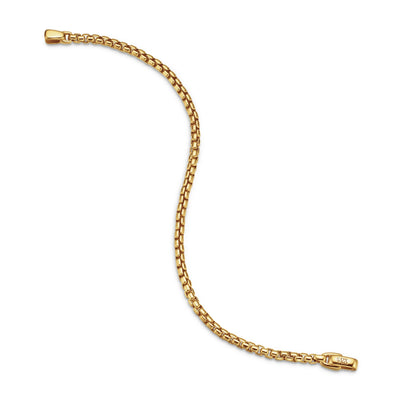 Box Chain Bracelet in 18K Yellow Gold, 3.4mm
