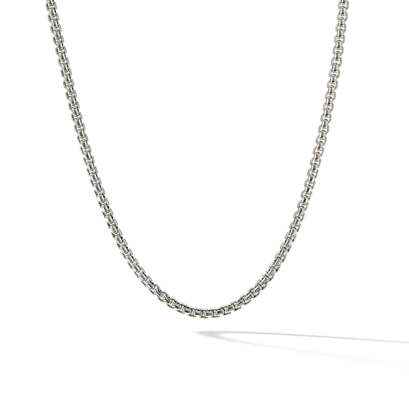 Box Chain Necklace in Sterling Silver with 14K Yellow Gold Accent\, 3.6mm
