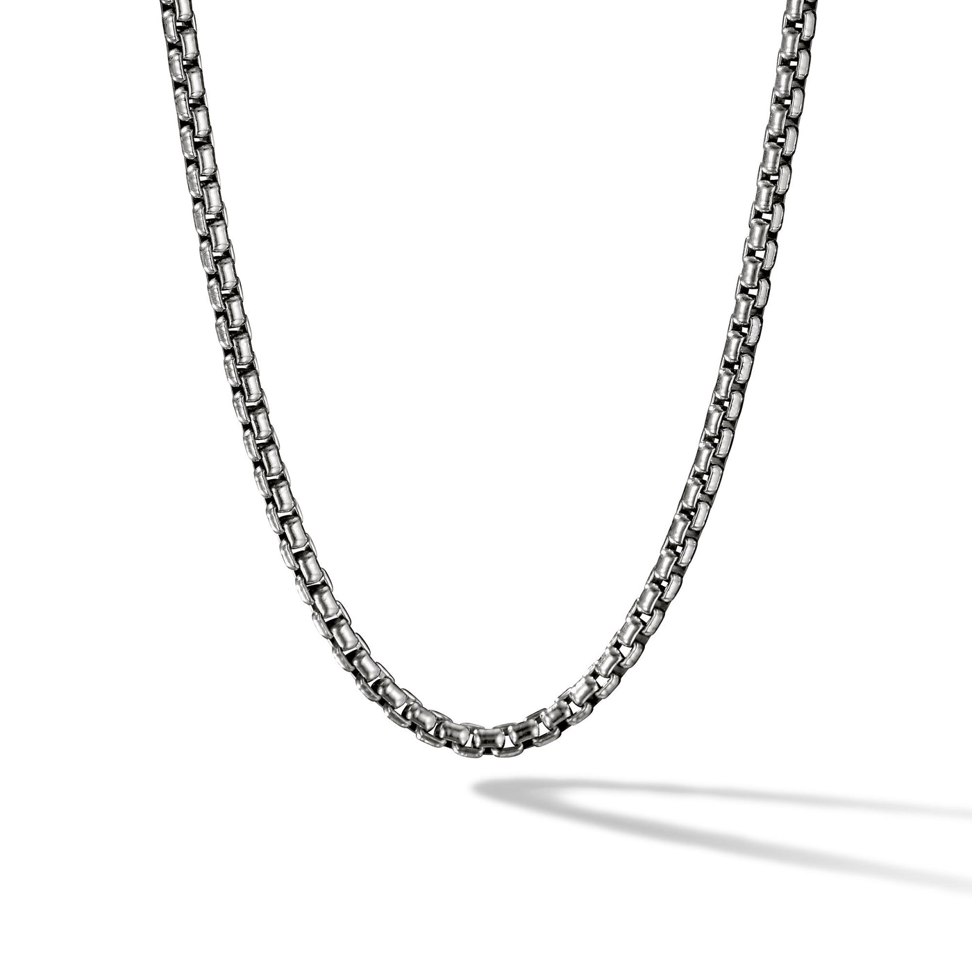 Box Chain Necklace in Sterling Silver\, 3.6mm