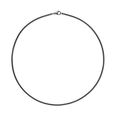 Box Chain Necklace in Stainless Steel, 2.7mm