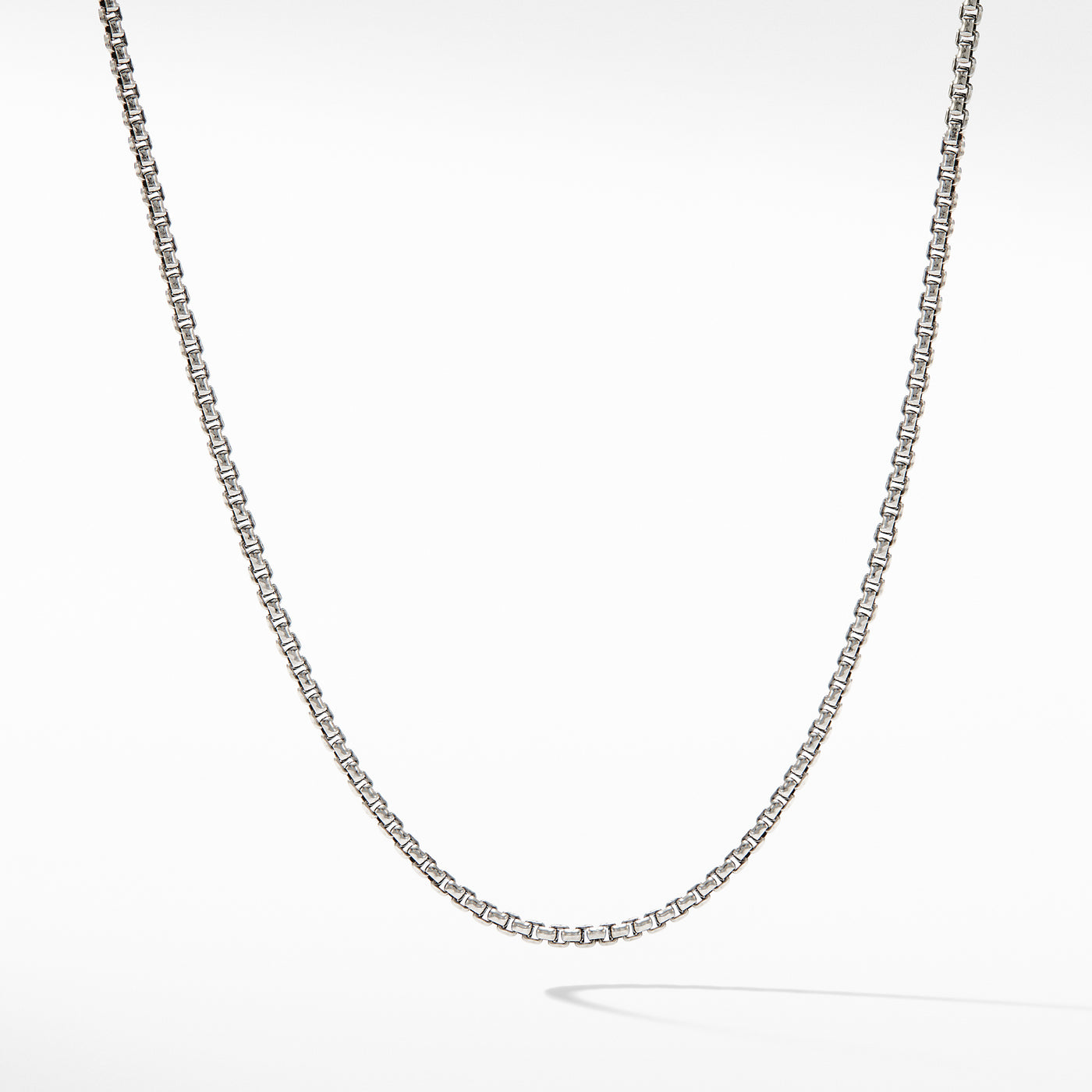 Box Chain Necklace in Sterling Silver with 14K Yellow Gold Accent\, 1.7mm